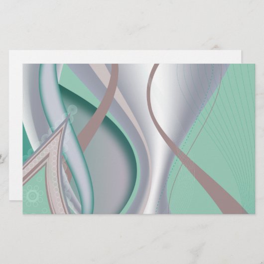 Abstracte chocolademunt tornado briefpapier (Voorkant / Achterkant)