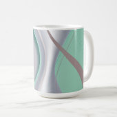 Abstracte chocolademunt tornado koffiemok (Voorkant rechts)