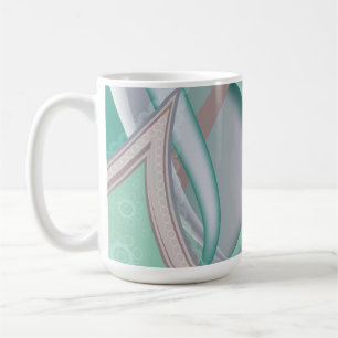 Abstracte chocolademunt tornado koffiemok
