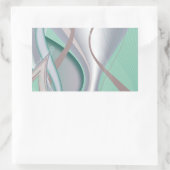 Abstracte chocolademunt tornado rechthoekige sticker (Tas)