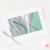 Abstracte chocolademunt tornado rechthoekige sticker (Envelop)