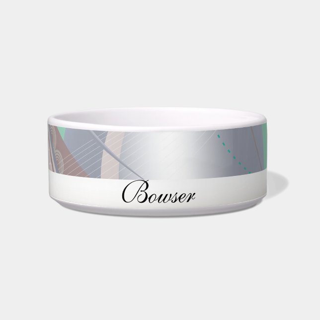 Abstracte chocolademunt voerbakje (Voorkant)