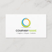 Abstracte Circulaire Logo Modern Stijlvol  Visitekaartje (Achterkant)