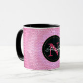 Abstracte cirkel vitrage roze textuur. mok (Voorkant links)