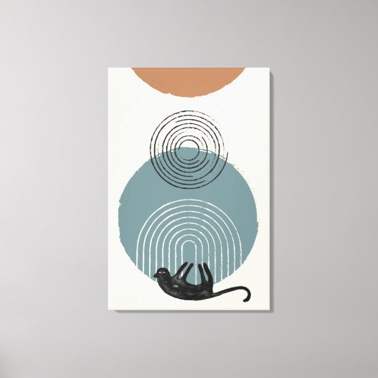Abstracte cirkels Cat 2 Canvas Print (Voorkant)