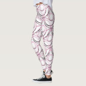 Abstracte cirkels japans patroon leggings (Links)