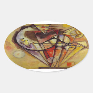 Abstracte cirkels Kandinsky Ovale Sticker