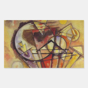 Abstracte cirkels Kandinsky Rechthoekige Sticker