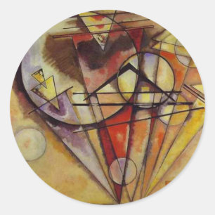 Abstracte cirkels Kandinsky Ronde Sticker