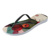 Abstracte cirkels Kandinsky Teenslippers (Schuin)