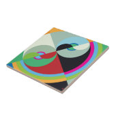 Abstracte Cirkels Keramische Tegel Tegeltje (Zijkant)