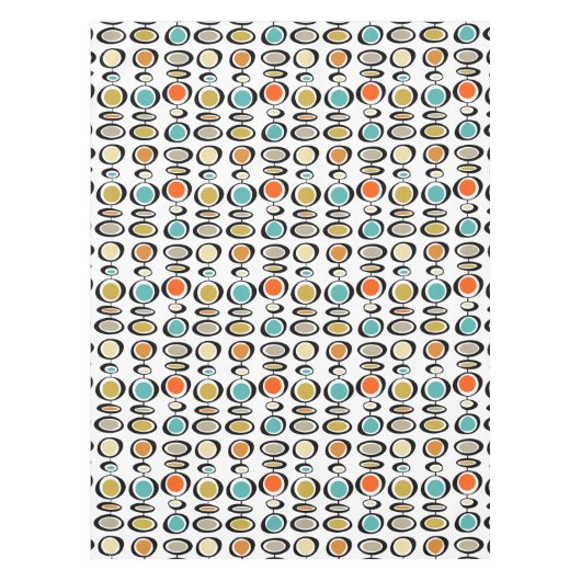 Abstracte cirkels medio eeuw modern tafelkleed (Voorkant)