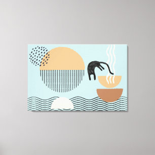 Abstracte cirkels met 9 canvas afdrukken