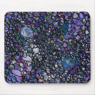 Abstracte cirkels met handtekening, blauw, Paars, Muismat