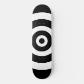 Abstracte cirkels op een skateboard in zwart en wi (Voorkant)