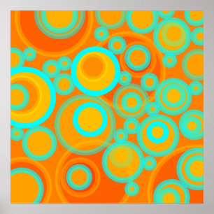 Abstracte cirkels poster