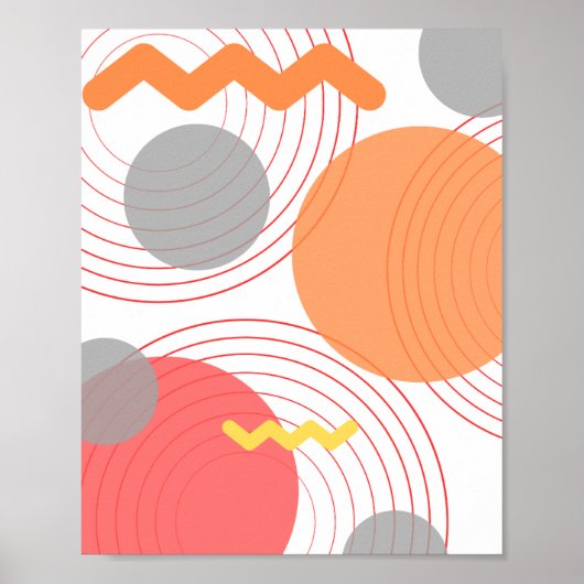 Abstracte cirkels poster (Voorkant)