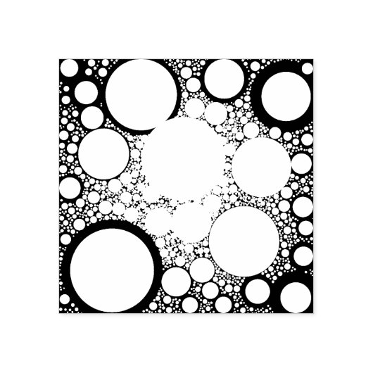 Abstracte cirkels 	rubberstempel (Afrduk)