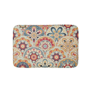 Abstracte cirkels: trendy gekleurd behang badmat