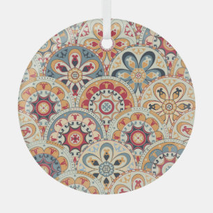 Abstracte cirkels: trendy gekleurd behang glas ornament