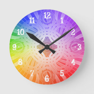 Abstracte cirkels: wandklok ronde klok