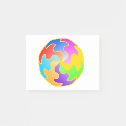 Abstracte cirkelvorm post-it® notes (Voorkant)