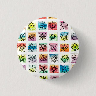 Abstracte cirkelvormen ontwerpen illustratie ronde button 3,2 cm