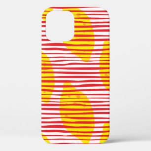 Abstracte citroen met bladeren naadloos. Handje dr iPhone 12 Hoesje