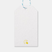 Abstracte citroenillustratie - Fresh Citrus Art Cadeaulabel (Achterkant)