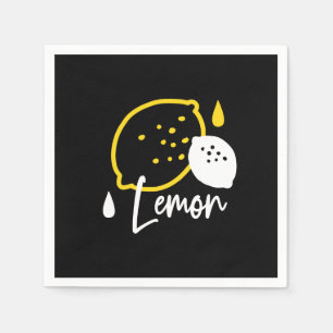 Abstracte citroenillustratie - Fresh Citrus Art Servet