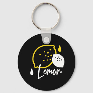 Abstracte citroenillustratie - Fresh Citrus Art Sleutelhanger