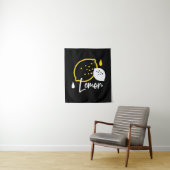 Abstracte citroenillustratie - Fresh Citrus Art Wandkleed (In situ)