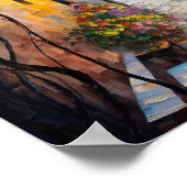 Abstracte Cityscape Art Print, Hedendaagse straat Poster (Hoek)