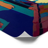 Abstracte Cityscape Canvas Hedendaagse straat Poster (Hoek)