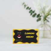 Abstracte Clown Entertainers Logo's Visitekaartje (Staand voorkant)