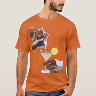 Abstracte cocktail t-shirt