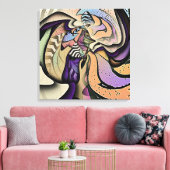 Abstracte collage  canvas afdruk (Insitu (Woonkamer))