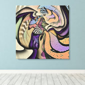 Abstracte collage  canvas afdruk (Insitu (Houten vloer))