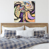 Abstracte collage  canvas afdruk (Insitu (Slaapkamer))