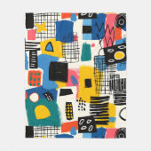 Abstracte collage fleece deken (Voorkant)