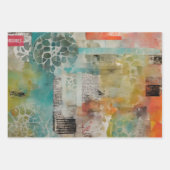 Abstracte collage gemengde media Abstract Inpakpapier Vel (Voorkant)
