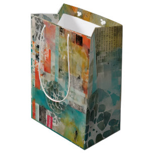 Abstracte collage gemengde media Abstract Medium Cadeauzakje