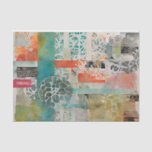 Abstracte collage gemengde media Abstract Tissuepapier