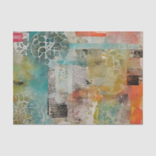 Abstracte collage gemengde media Abstract Tissuepapier