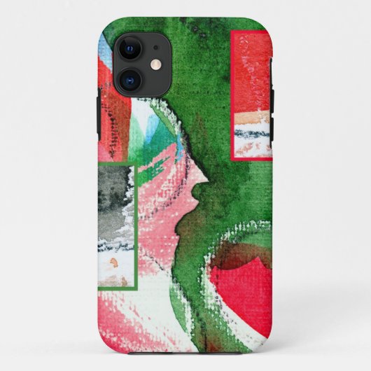 abstracte collage, gemengde techniek en aquarel 2 Case-Mate iPhone case (Achterkant)