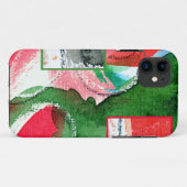 abstracte collage, gemengde techniek en aquarel 2 Case-Mate iPhone case (Achterkant (horizontaal))