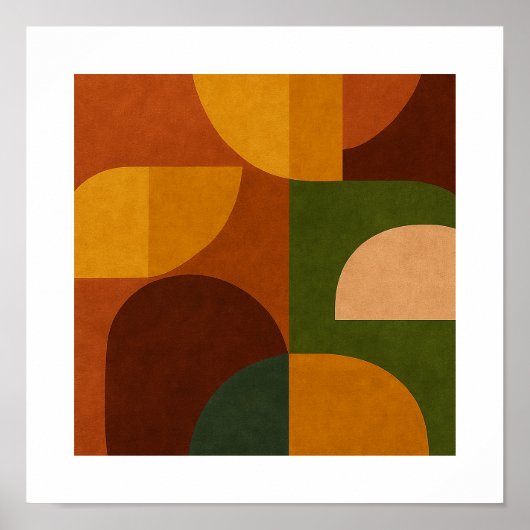 Abstracte Compositie uit het Midden van de 20e Eeu Poster (Voorkant)