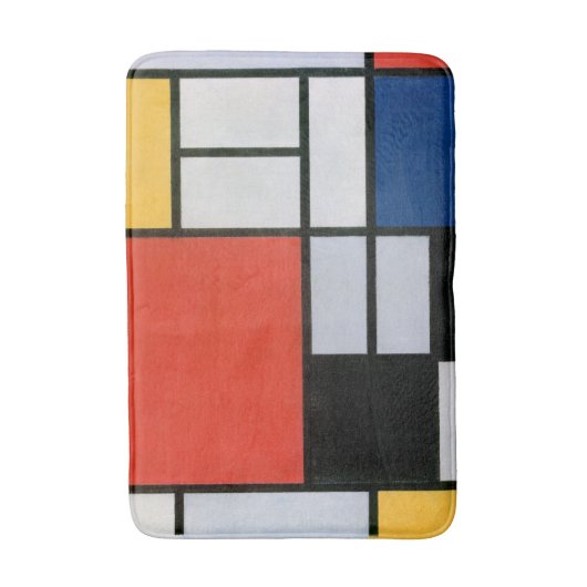 Abstracte compositie van Piet Mondriaan Badmat (Voorkant Verticaal)