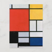 Abstracte compositie van Piet Mondriaan Briefkaart (Voorkant)