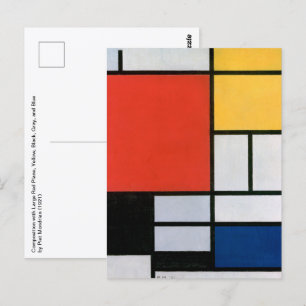  Abstracte compositie van Piet Mondriaan Briefkaart